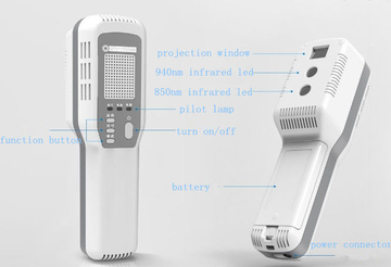 Medical Device Vein Locator Handheld Vein Finder For Venipuncture Using Infrared Red Light Without Radiation