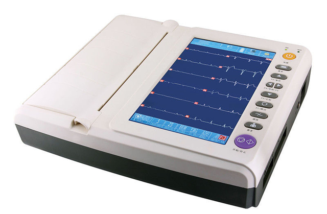 12 Channel High Storage ECG Monitoring System With 10 Inch Color Touch Display